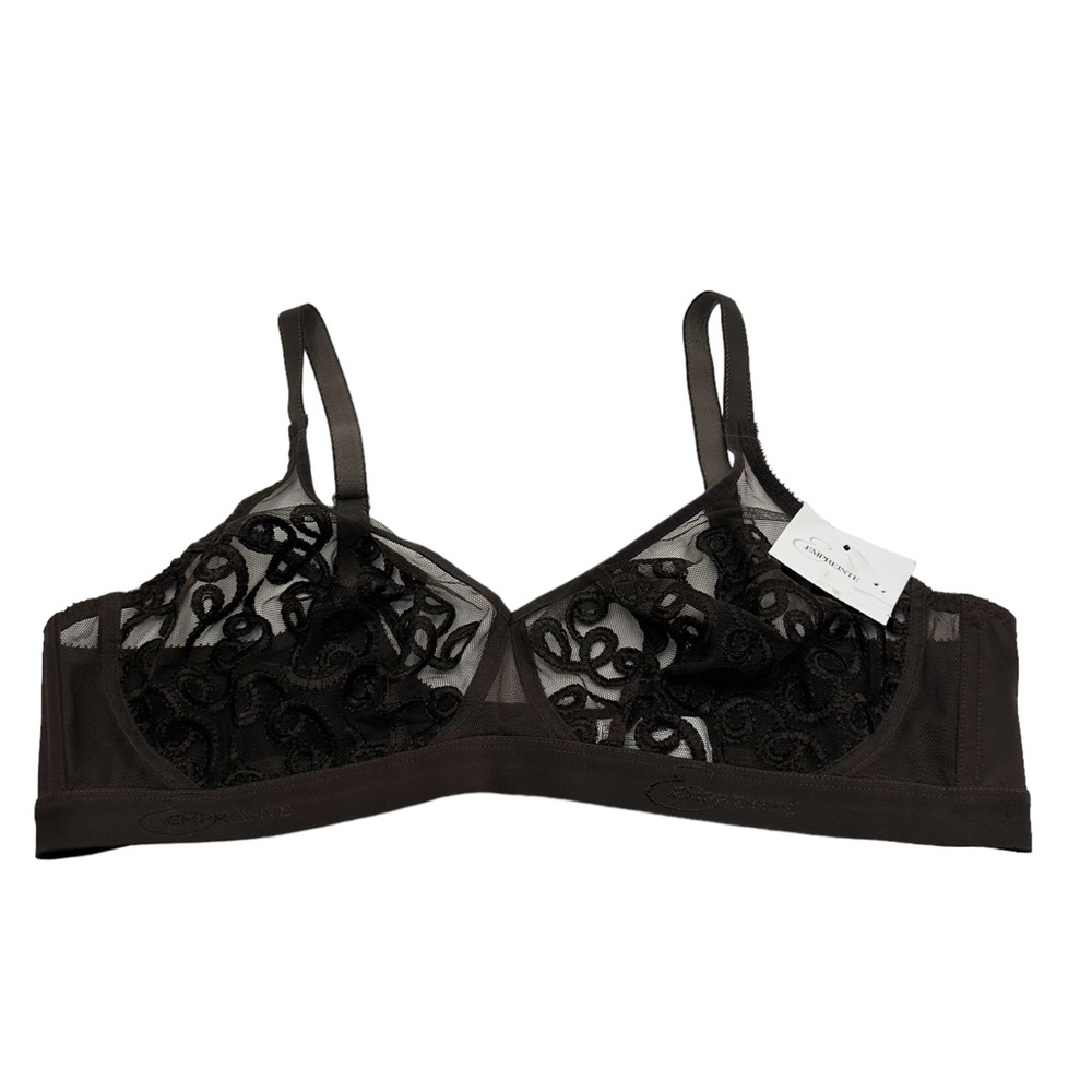 Empreinte | Brown Lace Wireless Bra‎ Size 40C